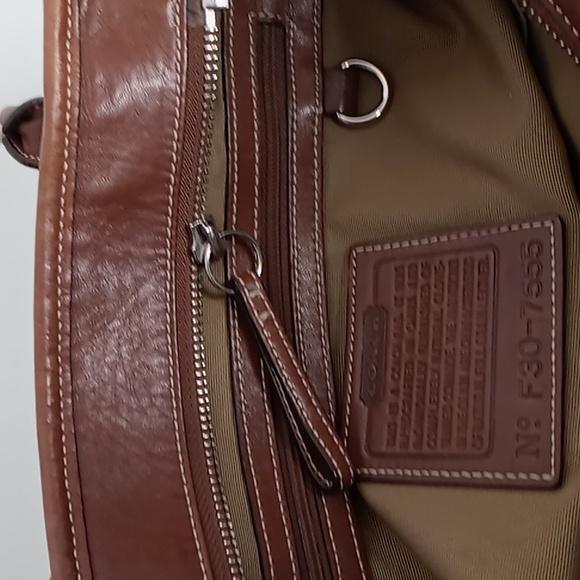 Coach F30-7555 Vintage Leather Shoulder/Tote Bag - Cocoa Brown- EUC - Picture 13 of 16